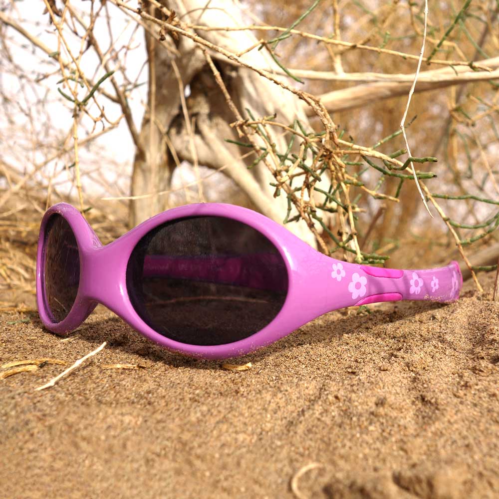 Baby Mädchen Girl Sonnenbrille lila pink rot blumen flower