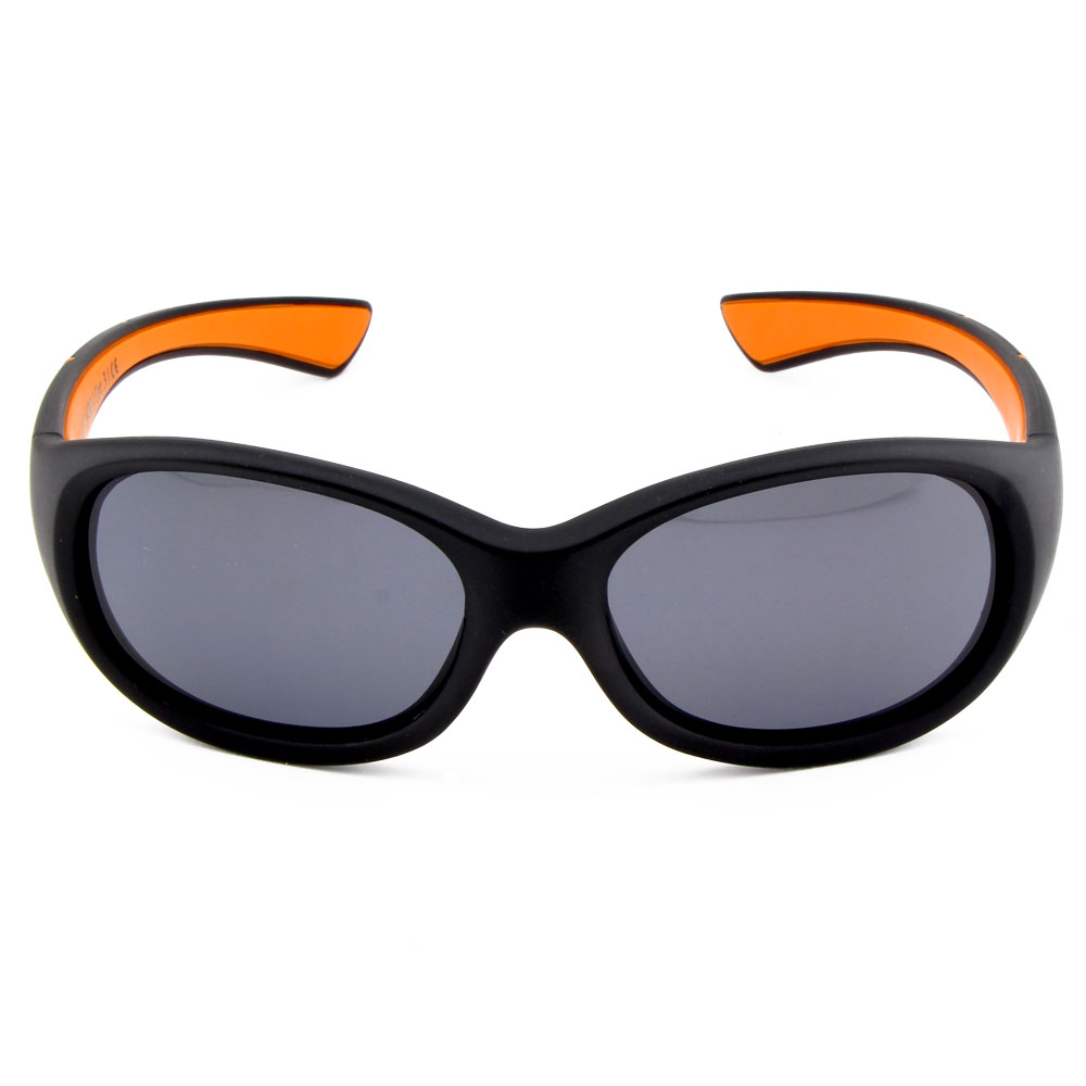 Jungen Sonnenbrille schwarz orange sport polarisiert UV-Schutz