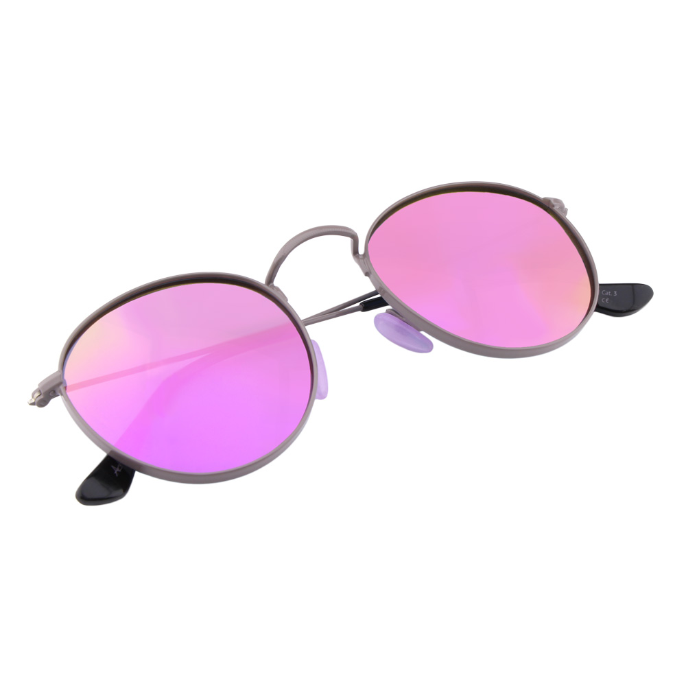 Silber Sonnenbrille Bona Dea Damen Hippie UV-Schutz gefaltet