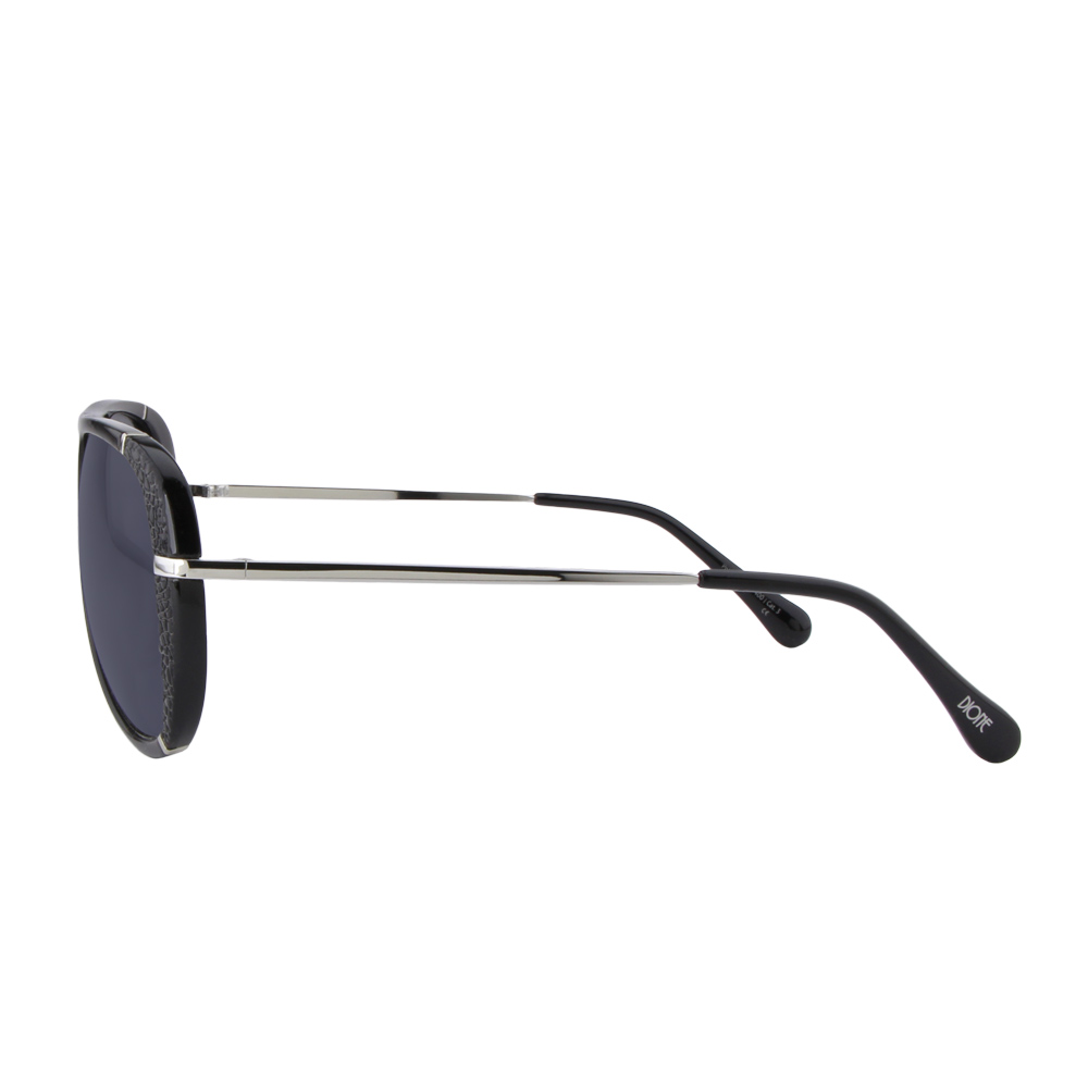 Dione Retro Sonnenbrille Chic schwarz black Metall polarisiert UV Seite