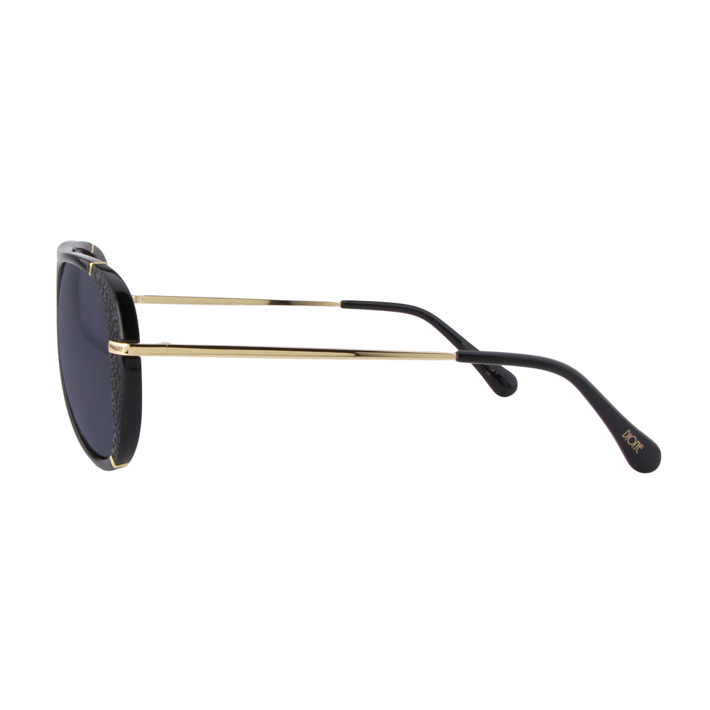 Aviator Design Fit-over Sonnenbrille grau verspiegelt mirror schwarz Frauen Seite