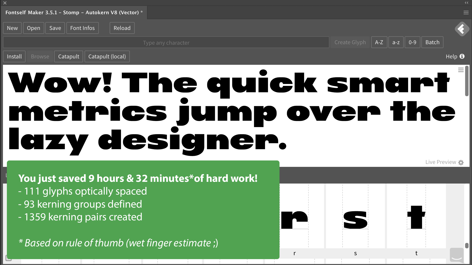 adjust kerning in fontself maker forum