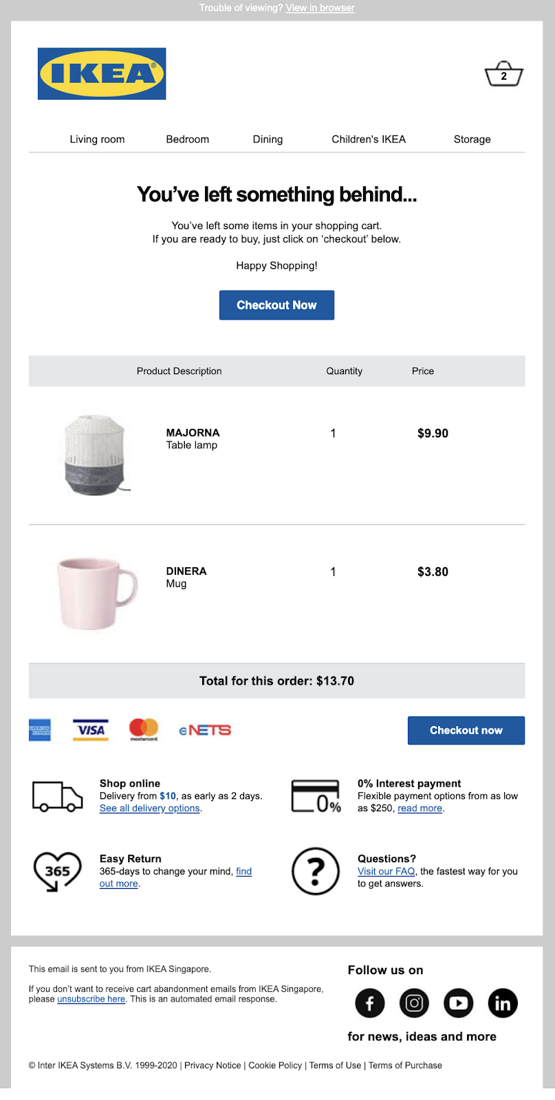 Types of Transactional Email_Abandoned Cart