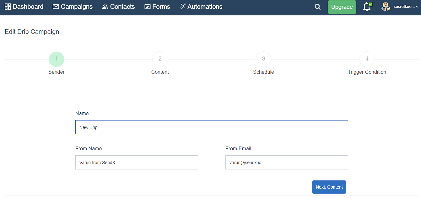 Building Drips using SendX