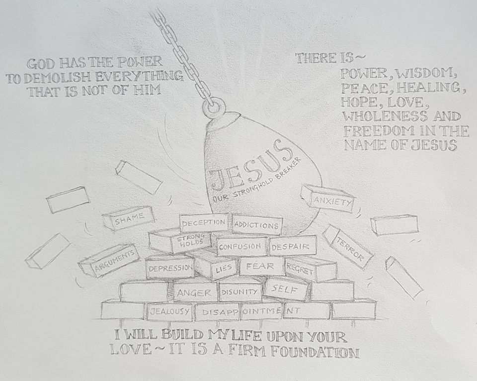 Picture of a wrecking ball smashing a wall of bricks