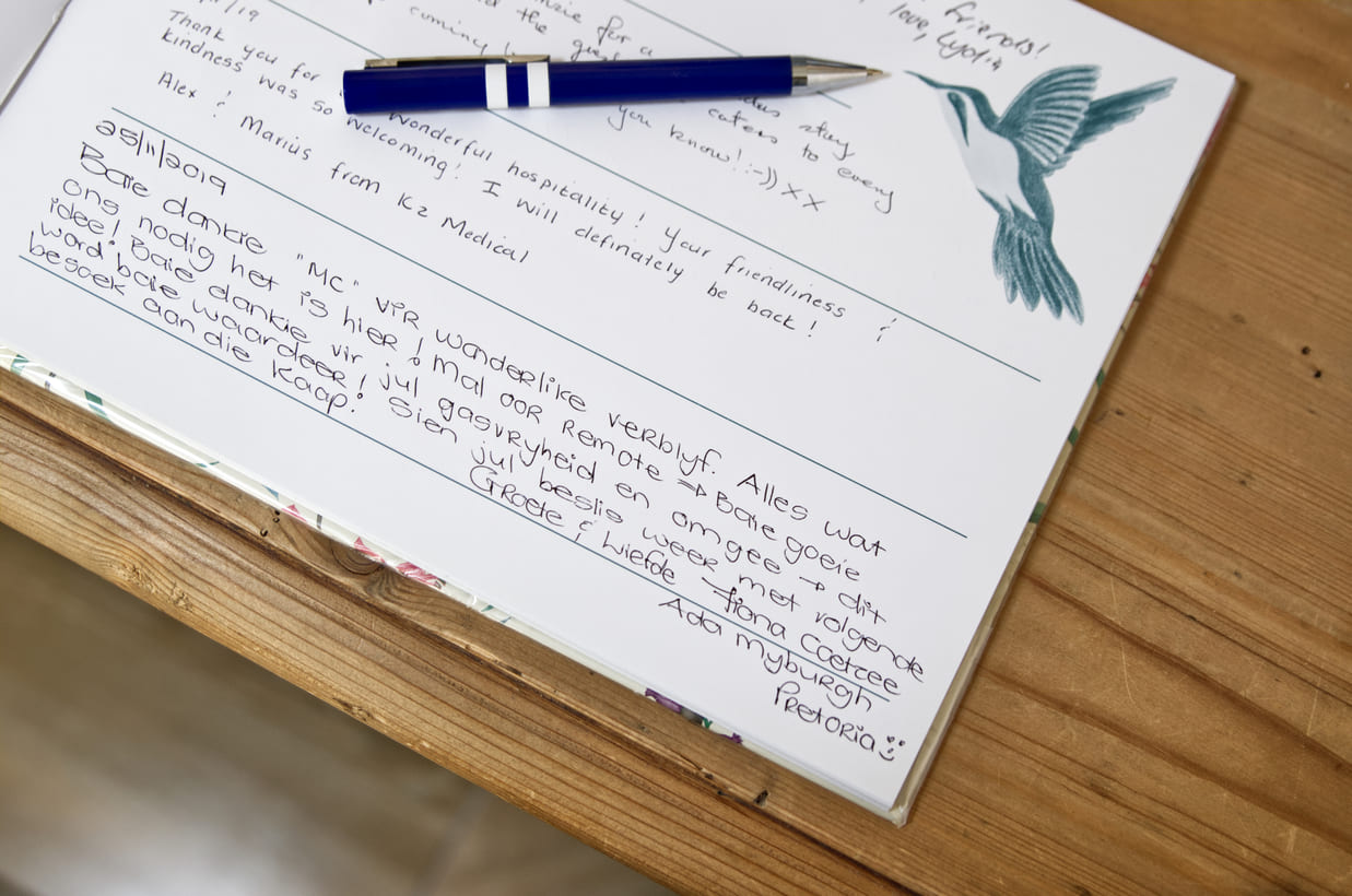 The guestbook for Somerset View Guest House