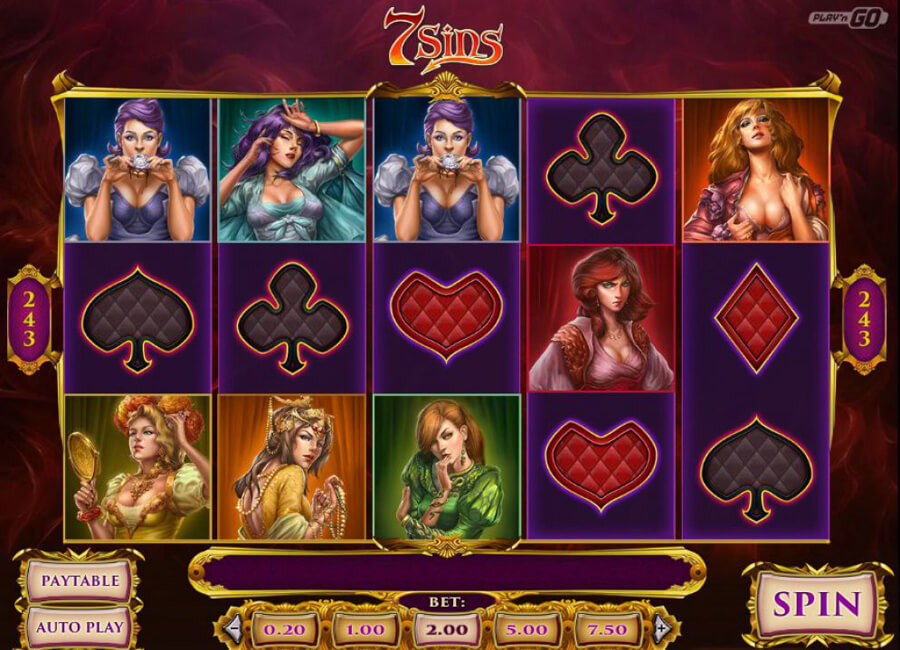 7 sins online slot game review by aboutslots