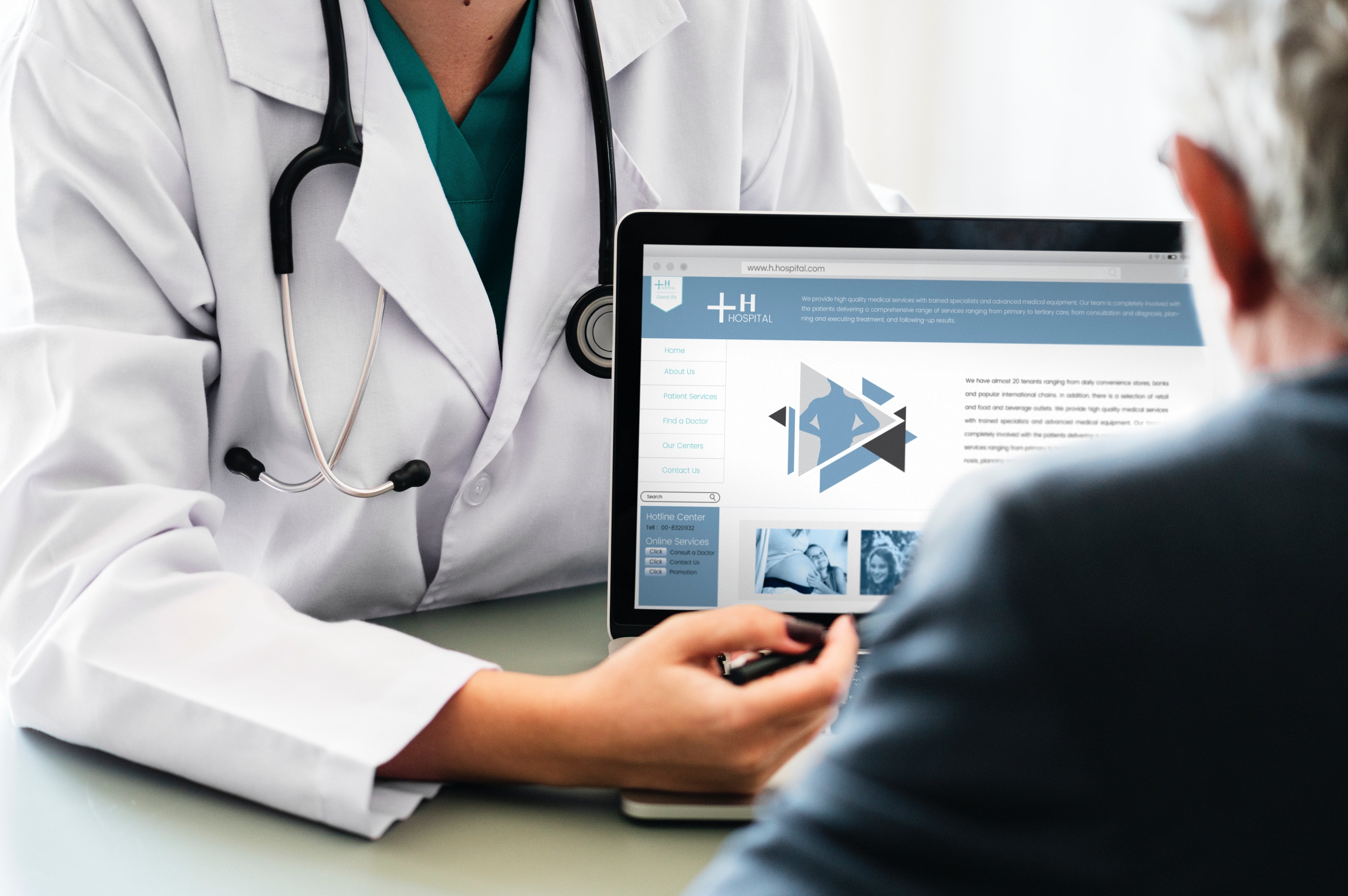 Doctor Showing Man Results