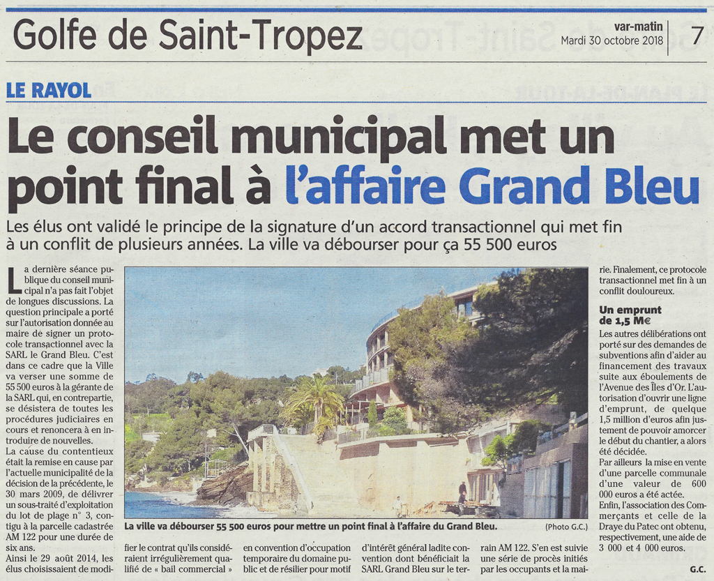 Affaire du Grand Bleu