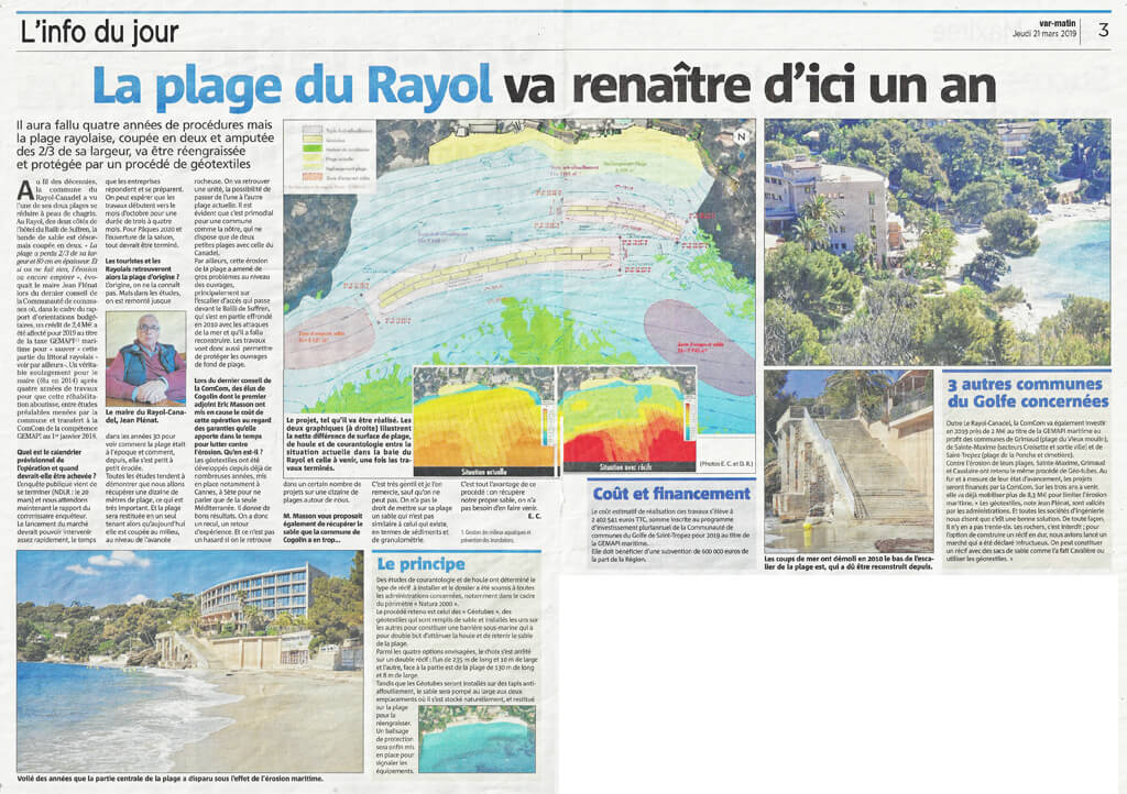 Erosion plage du Rayol