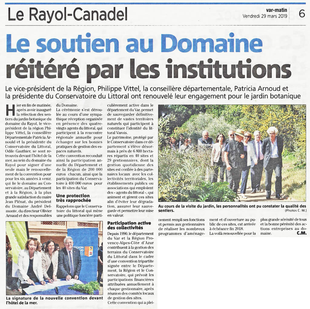 Renouvellement de la convention du Domaine