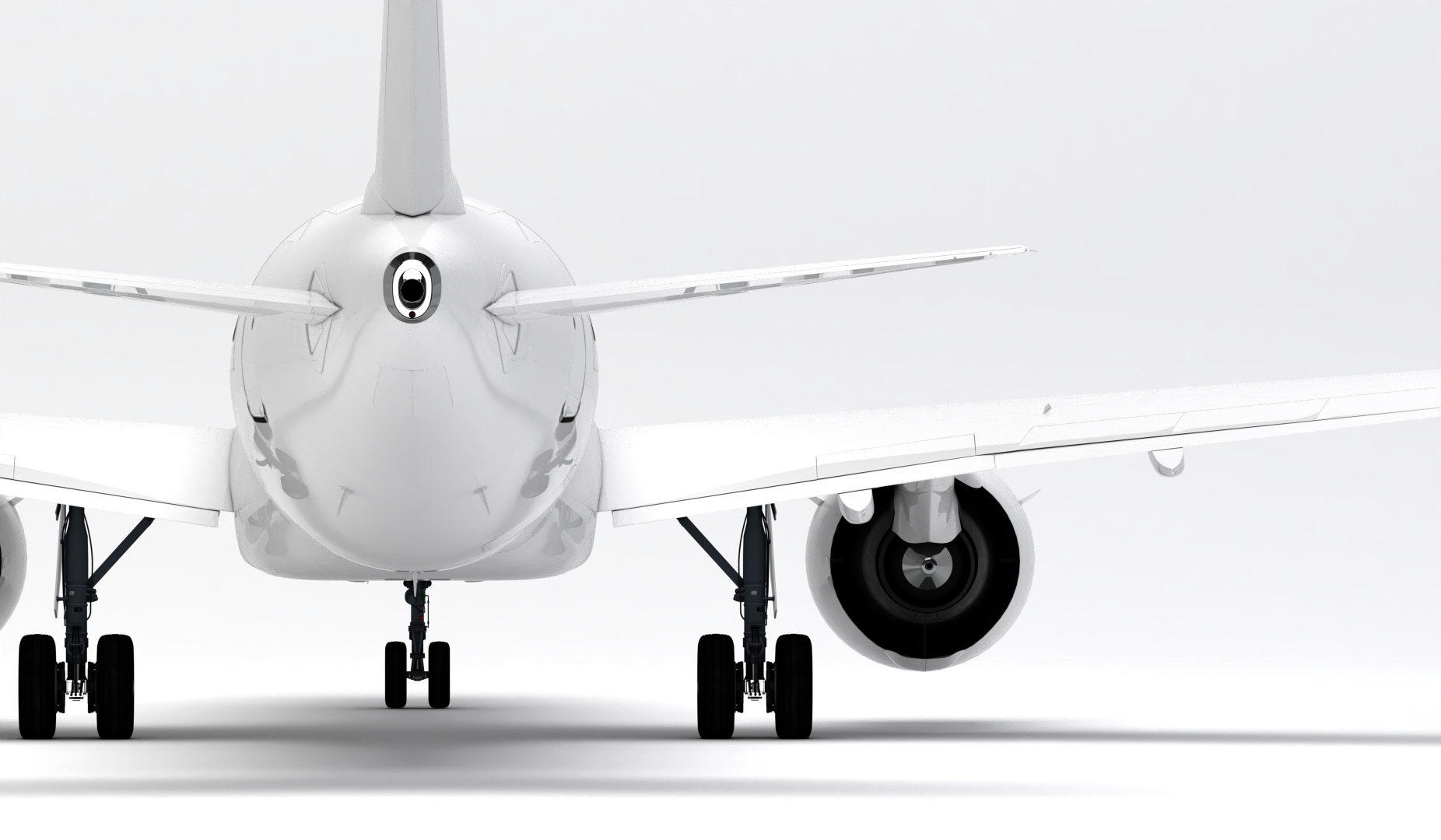AIRBUS CORPORATE JET ACJ320 REAR VIEW