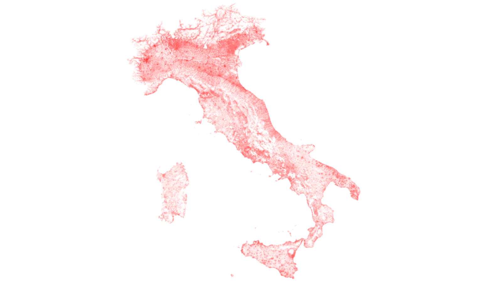 A wall-to-wall map of every building in Italy, digitized through the partnership of Ecopia and CGR.