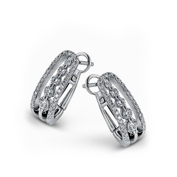Simon G Diamond Hoop Earrings Henry Wilson Jewelers Syracuse Ny Simon G Diamond Hoop Earrings