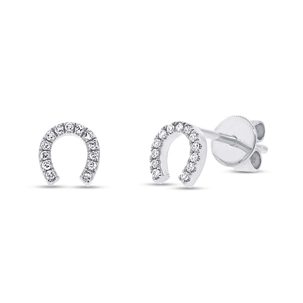 Diamond Horseshoe Earrings Henry Wilson Jewelers Syracuse Ny Diamond Horseshoe Earrings