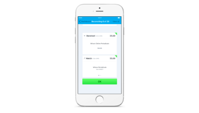 Xero mobile app bank rec