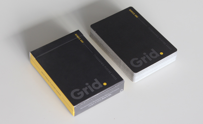 Grid deck typographic playing cards
