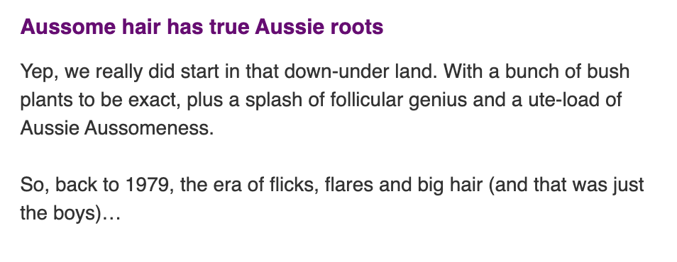 Aussie conversational copywriting jokes