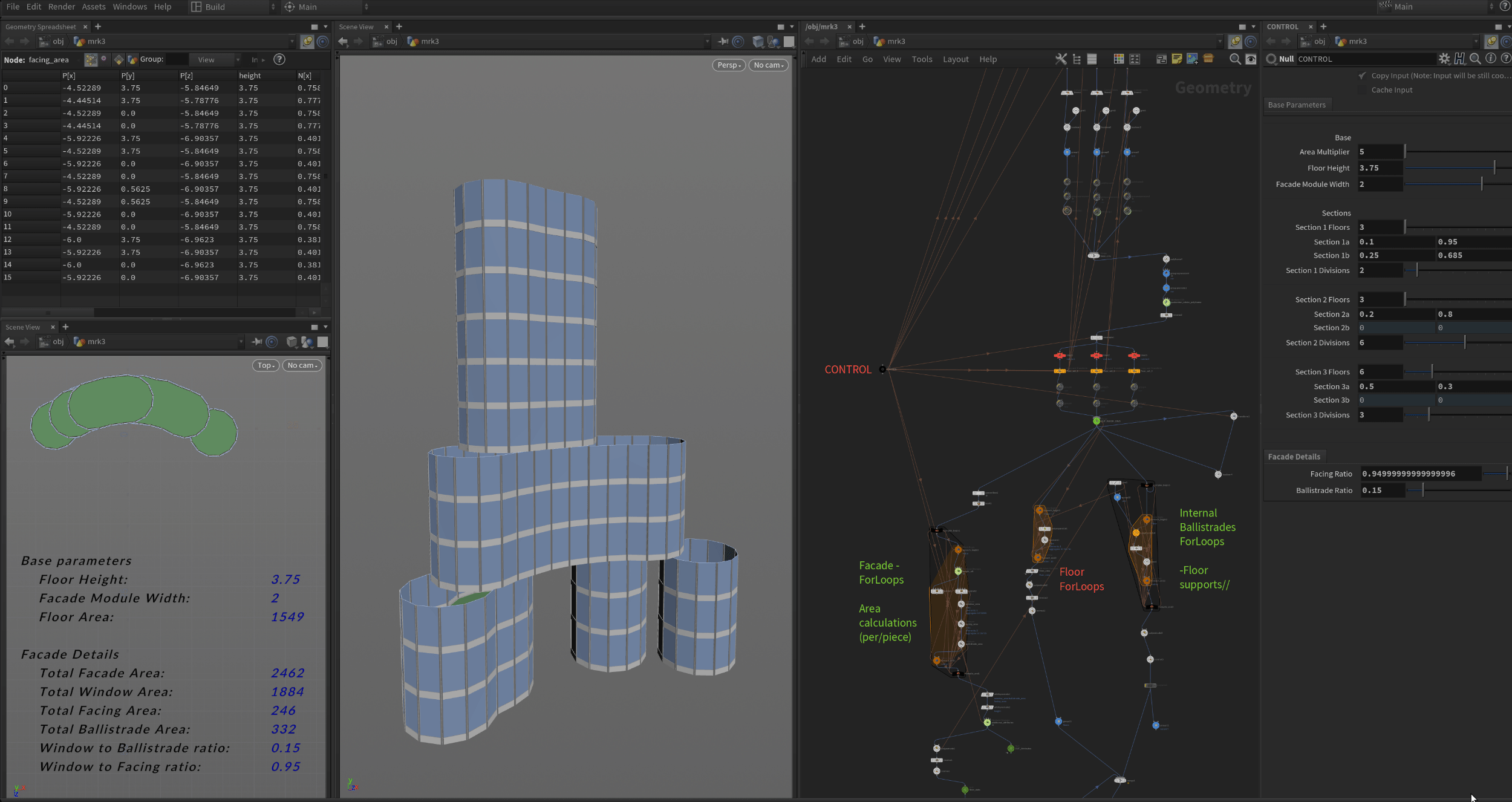 Procedural Architecture Houdini - Rahul Girish