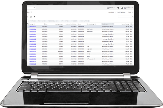 lexbizz ERP – Dashboard Listenauswertung