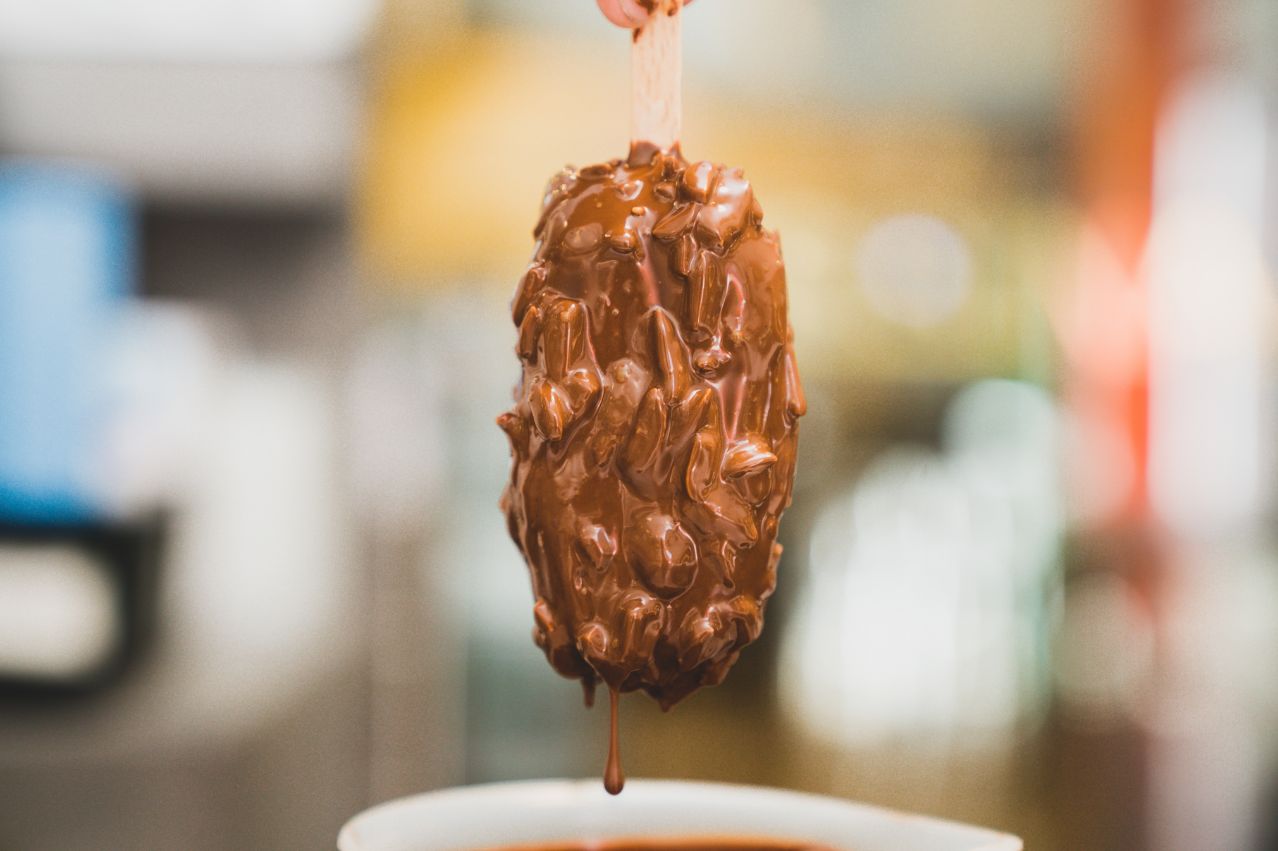Gelato Messina's 'Almond Schwarzenegger' from the new Deliveroo Edditions Range.