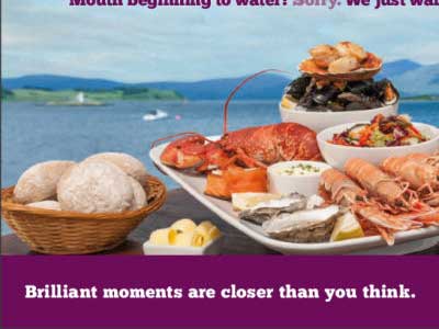 London commuters see what awaits their arrival at The Pierhouse - breathtaking scenery and fresh seafood to savour
