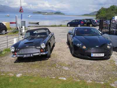 23 Aston Martins and their owners from Holland stopped by for lunch recently while on their tour of Scotland