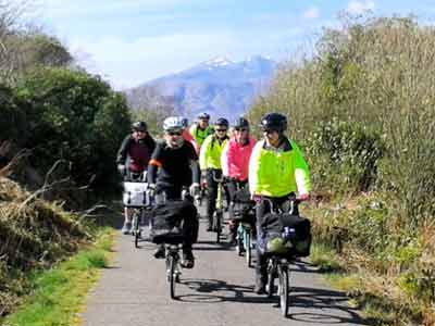 Pierhouse guests touring with their folding Brompton bicycles from Ayrshire
