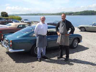 23 Aston Martins and their owners from Holland stopped by for lunch recently while on their tour of Scotland