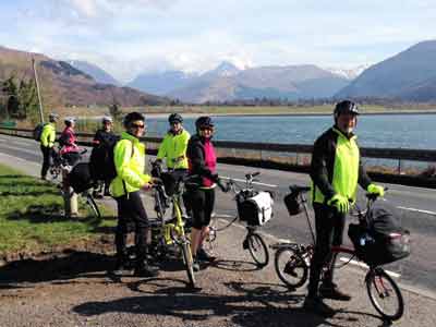 Pierhouse guests touring with their folding Brompton bicycles from Ayrshire