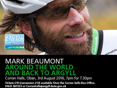 Cyclist and adventurer Mark Beaumont passed through Port Appin as part of his tour of Argyll