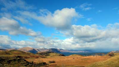 Walking on Lismore - looking north over Port Ramsay