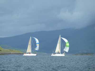 West Highland Yachting Week race around Lismore passes right by the front door of The Pierhouse