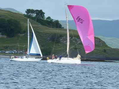 West Highland Yachting Week race around Lismore passes right by the front door of The Pierhouse
