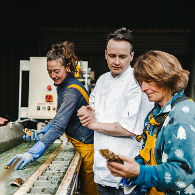 Head Chef Michael Leathley visits Caledonian Oysters