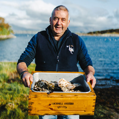 Head Chef Michael Leathley visits Lochnell Oysters