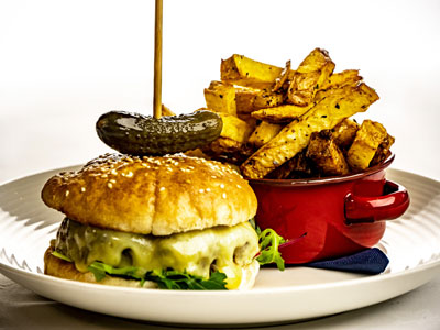A satisfyingly delicious Pierhouse beef burger