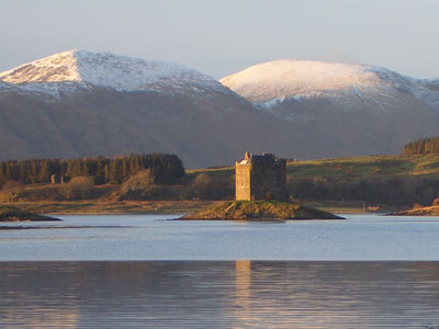 Winter view of Castle Stalker