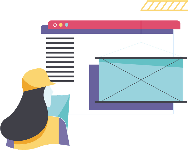 designer imagining website