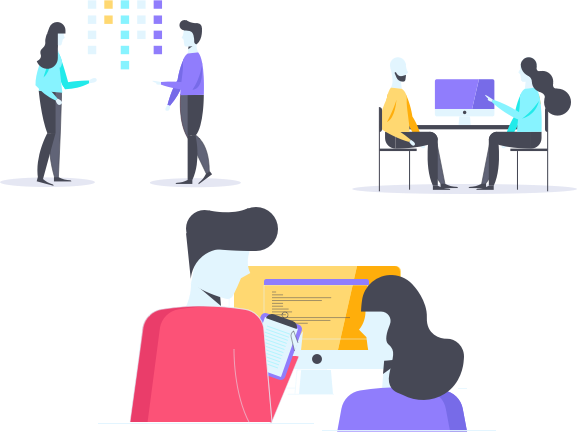 product development team illustration