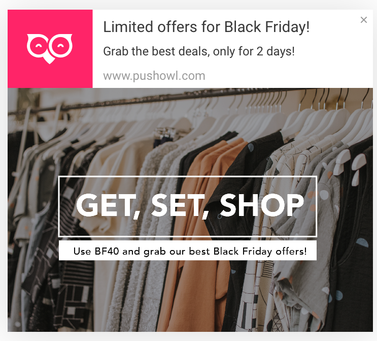 Push notification ideas for black friday