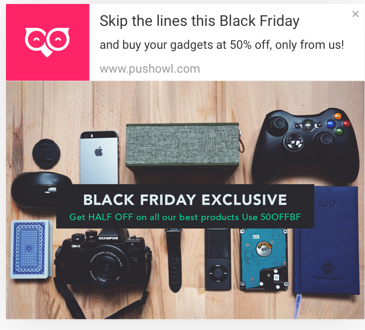 Push notification ideas for black friday