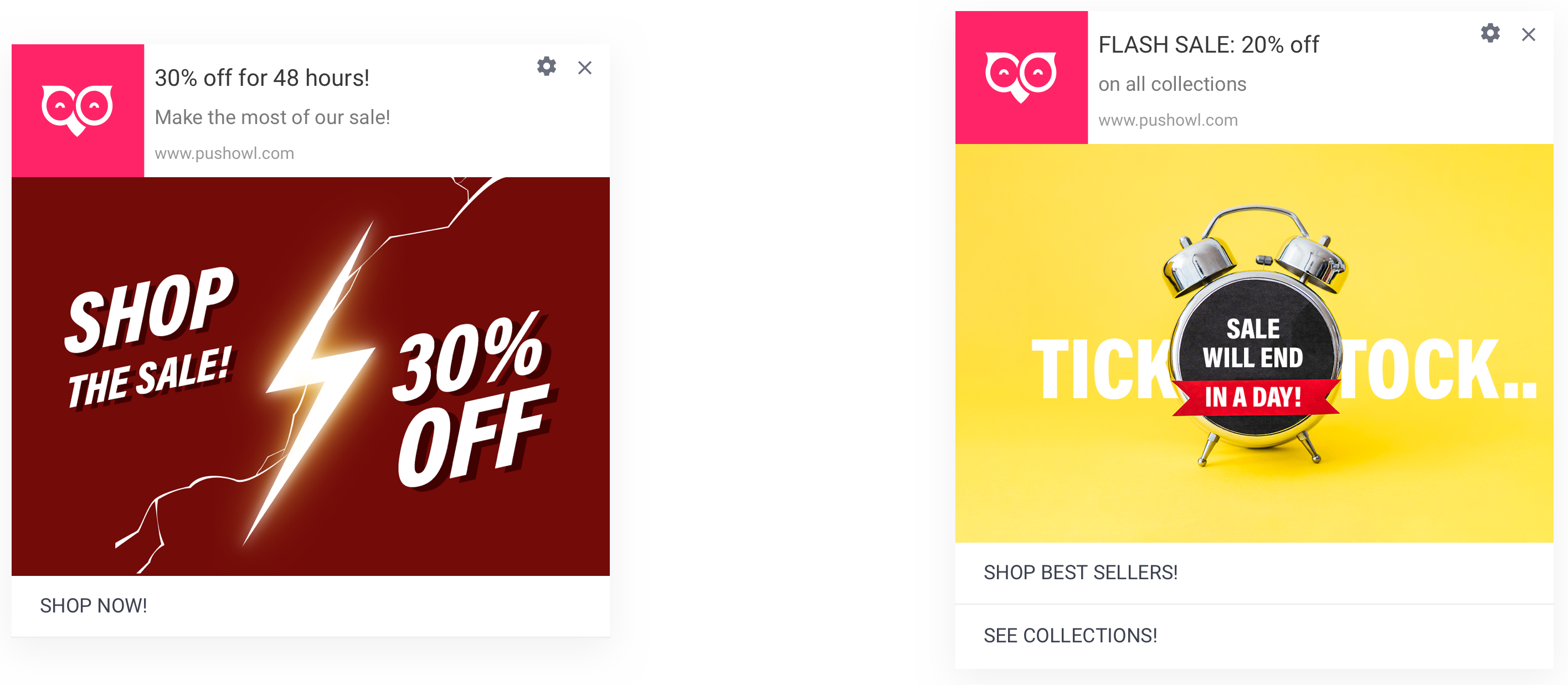 flash sale notifications