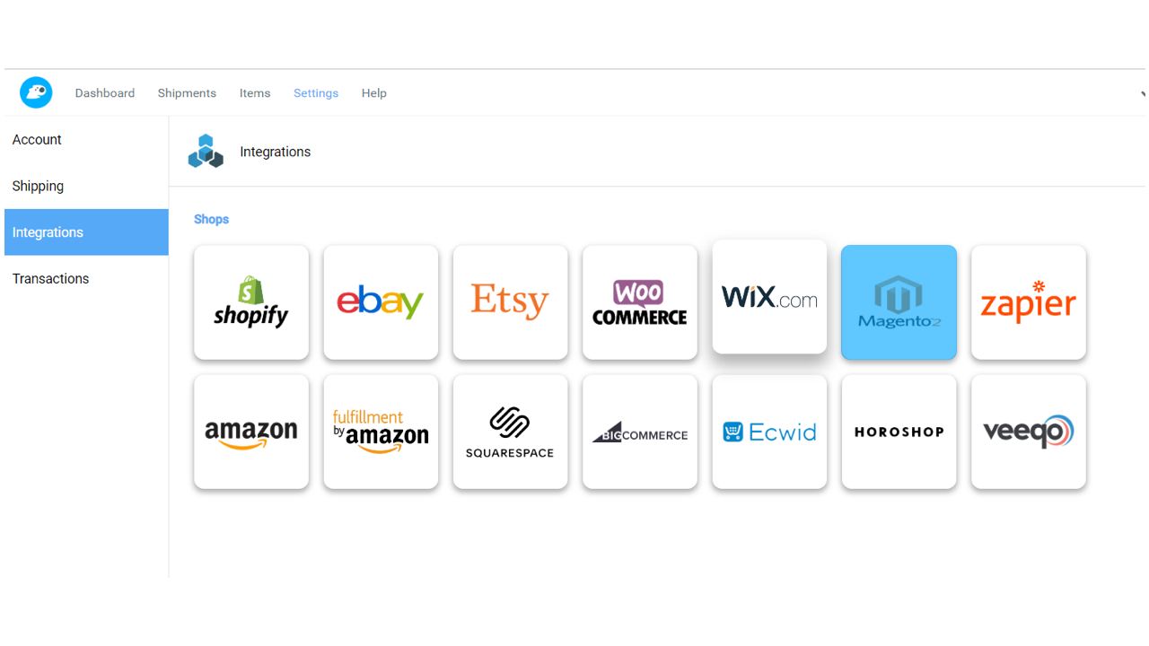 Fetchy account Integrations - Magento marked