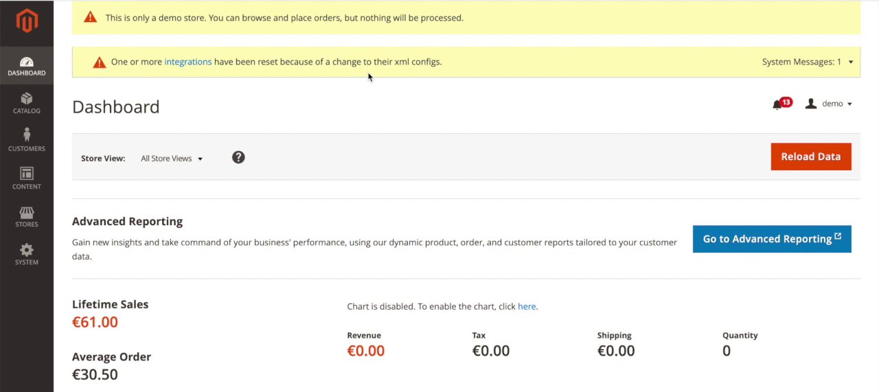 Magento login