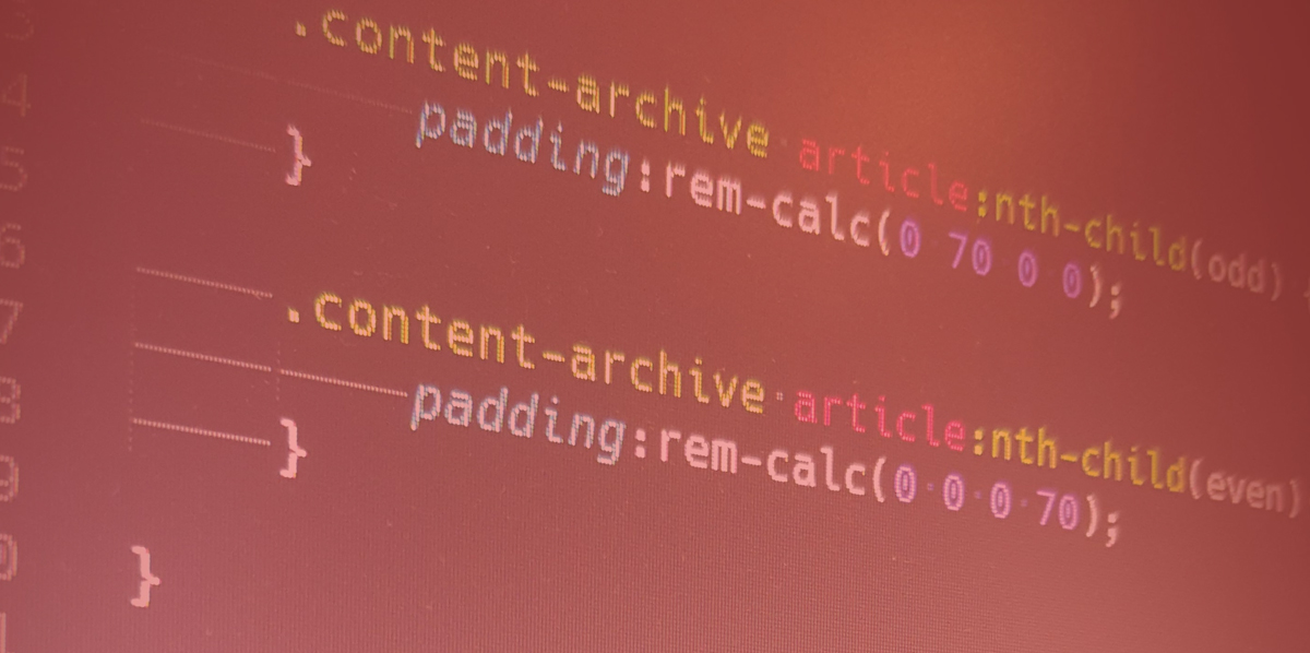 Code on a screen