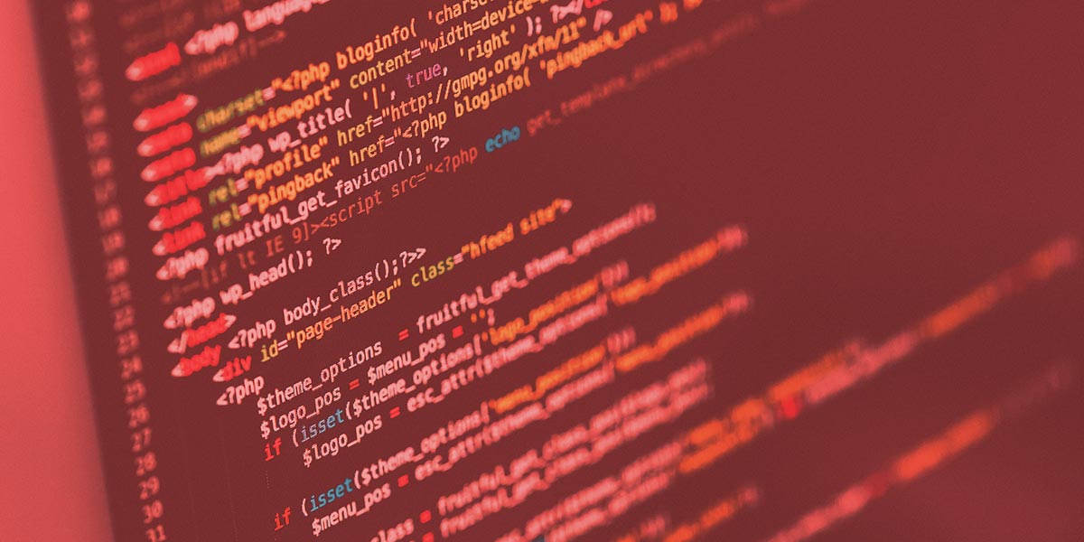 Laptop displaying code