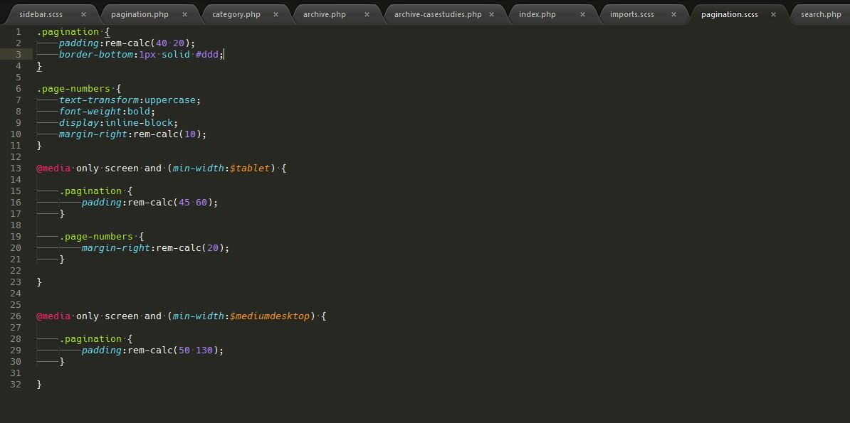 Lines of CSS code