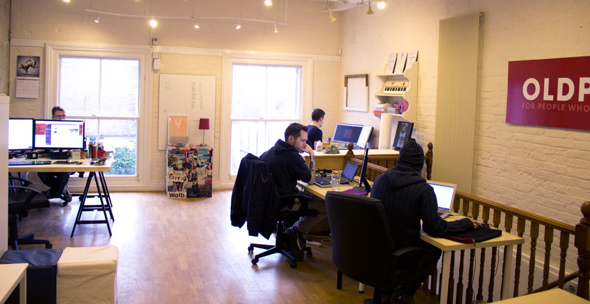 People woking at the Watb office