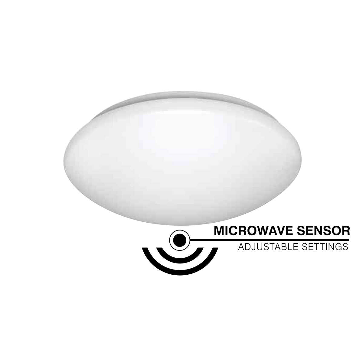 ACCORD LED Flush Ceiling Light with Microwave Sensor